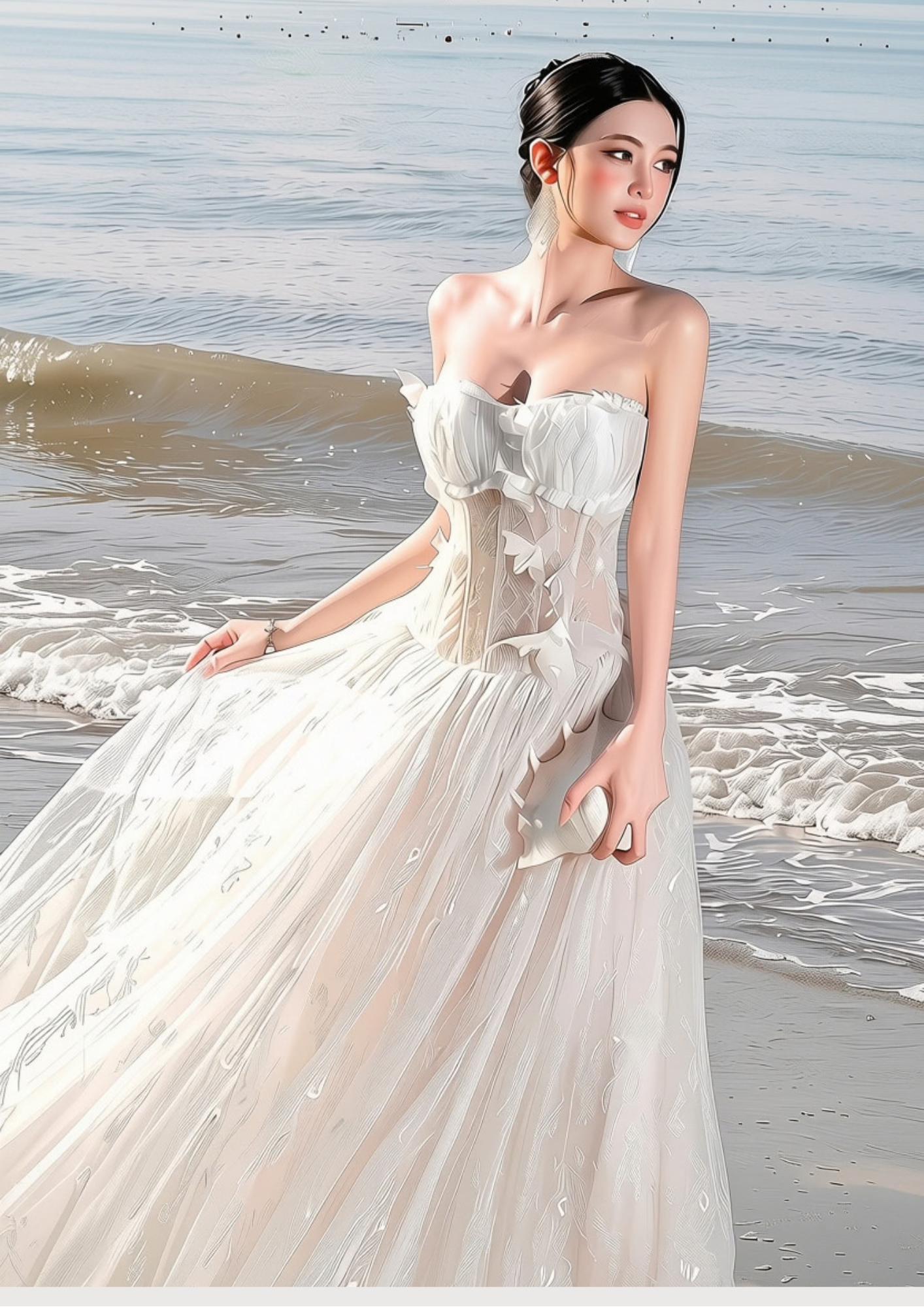 Eliza dress on a model
